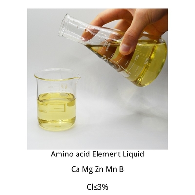 Ph3-5 Amino Acid Liquid Fertilizer With Ca Mg Zn B Mn Yellow Liquid Amino Acid Organic Fertilizer