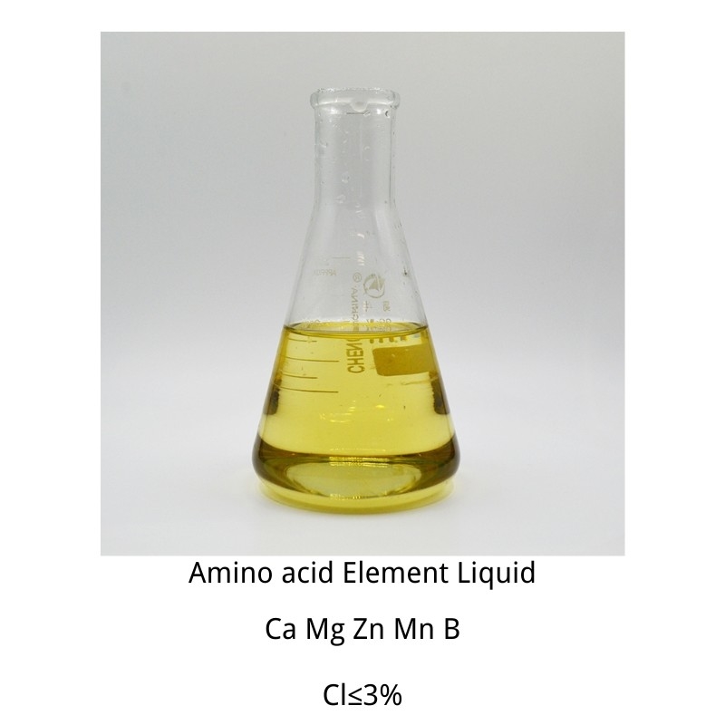 Ph3-5 Amino Acid Liquid Fertilizer With Ca Mg Zn B Mn Yellow Liquid Amino Acid Organic Fertilizer